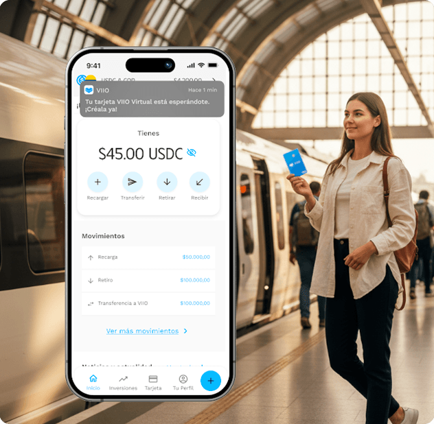 Ingresa a la app y sigue los pasos para solicitar tu tarjeta física o crear tu tarjeta virtual. Sin trámites, sin demoras, lista para usar.